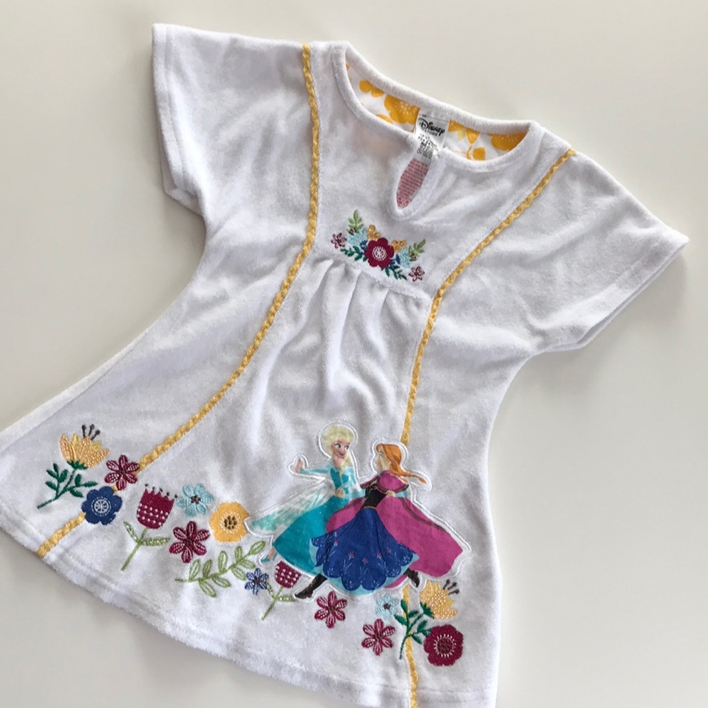 3T Disney store Frozen terry kaftan beach coverup